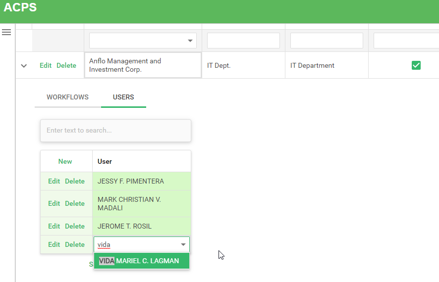 Applicant Assessment Tab