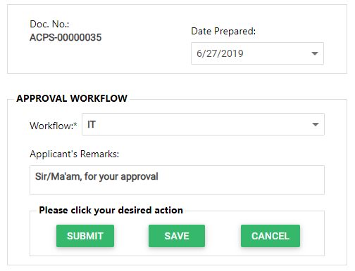 Supporting Document Tab